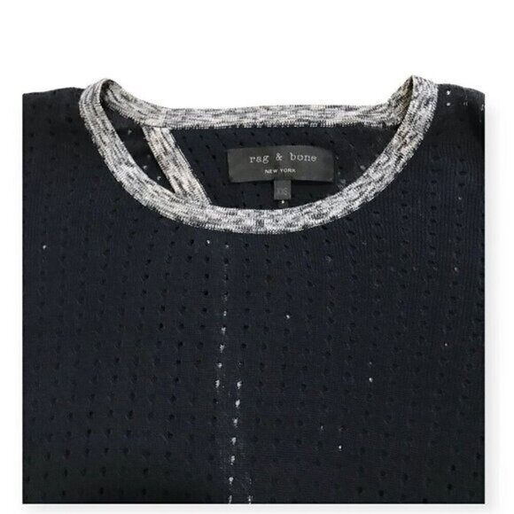 Rag & Bone Ariana Perforated Split-Back sweater, size XXS - Picture 5 of 12